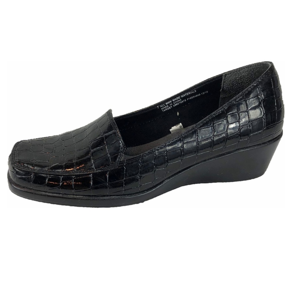 NEW! MERONA "MADISYN" black wedge loafer  SZ 7M